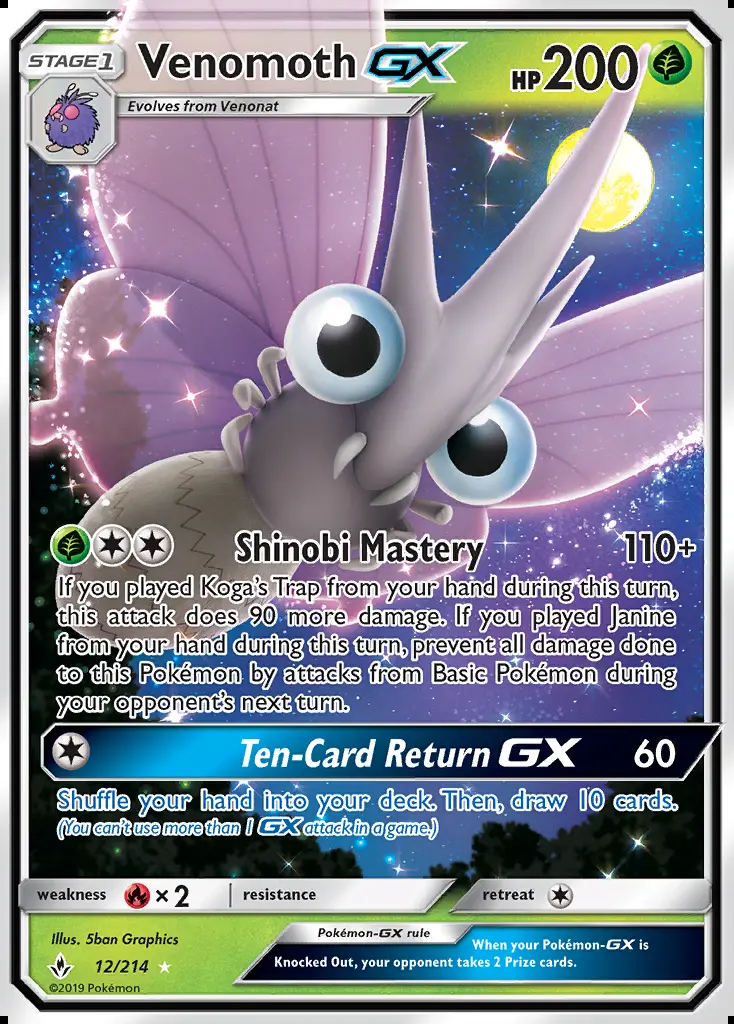 Image of the card Venomoth GX
