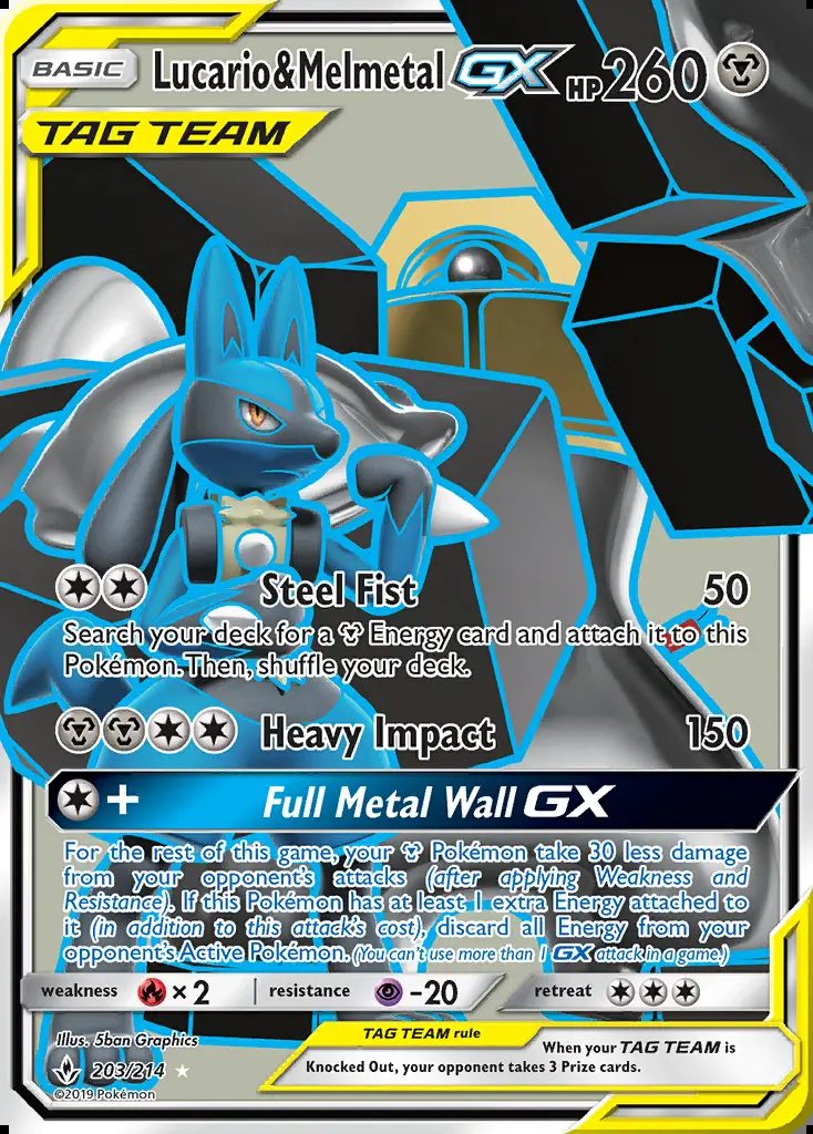 Image of the card Lucario & Melmetal GX