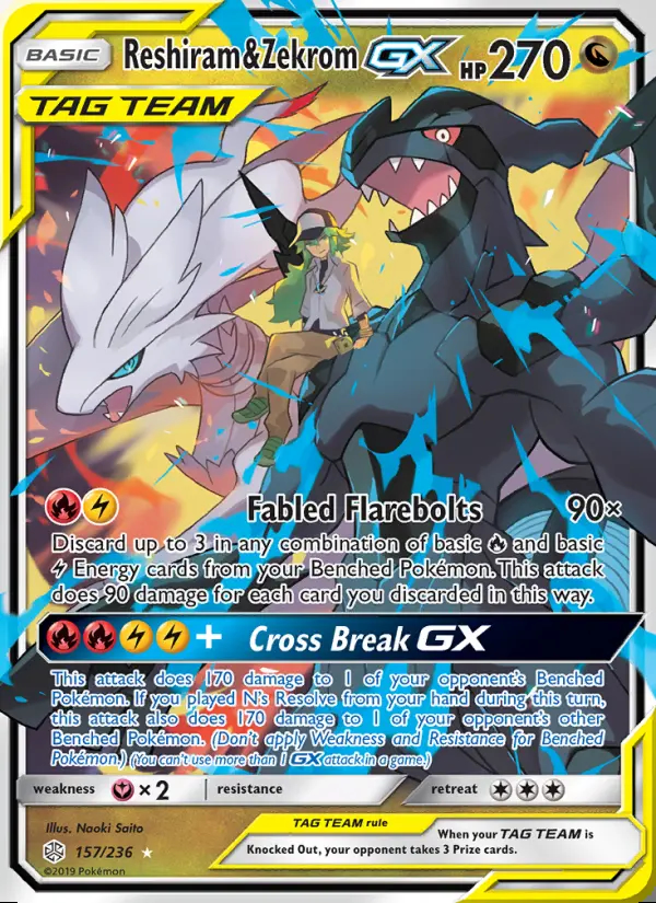Image of the card Reshiram & Zekrom GX
