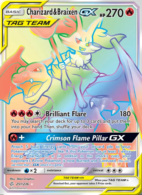 Image of the card Charizard & Braixen GX