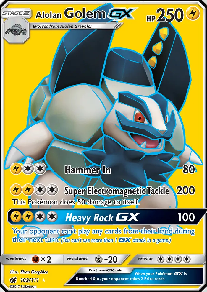 Image of the card Alolan Golem GX