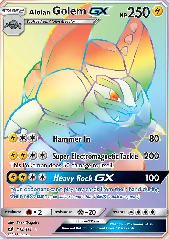 Image of the card Alolan Golem GX