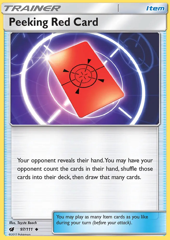 Image of the card Peeking Red Card