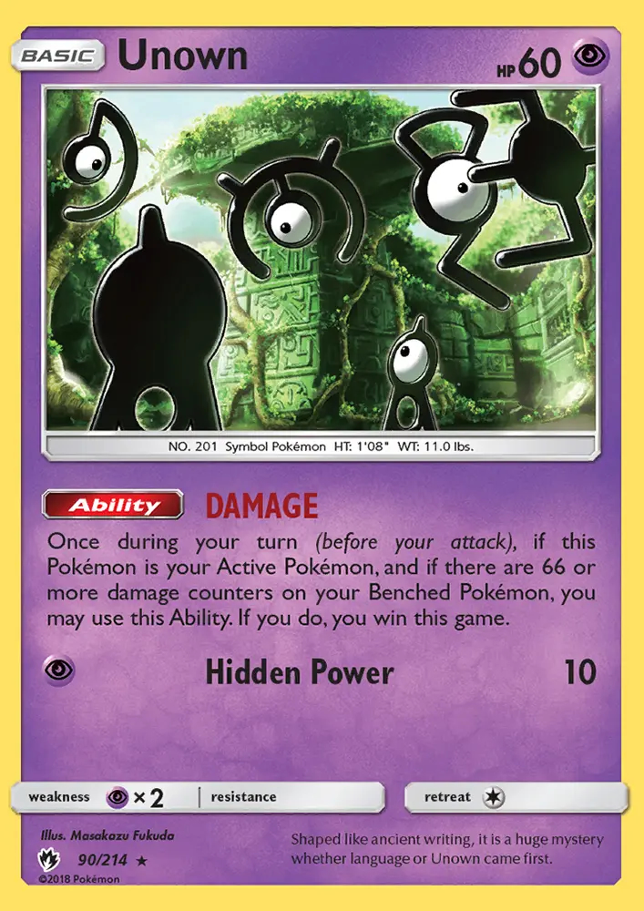 Image of the card Unown