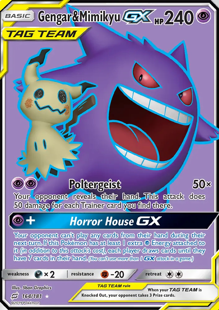 Image of the card Gengar & Mimikyu GX