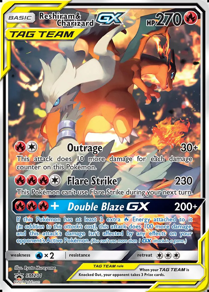 Image of the card Reshiram & Charizard GX