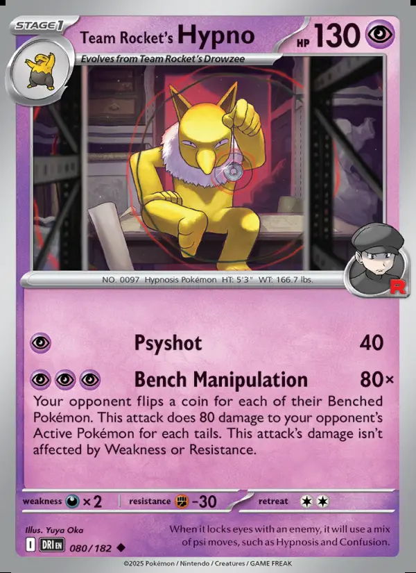 Image of the card Team Rocket's Hypno
