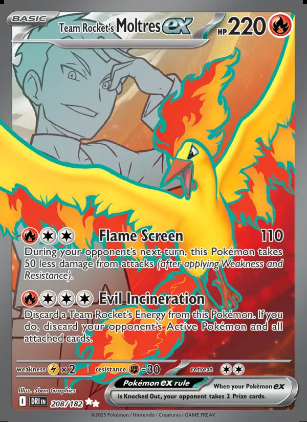 Image of the card Team Rocket's Moltres ex