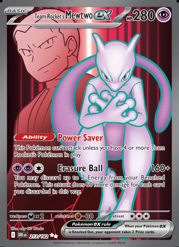 Image of the card Team Rocket's Mewtwo ex