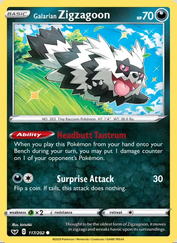 Image of the card Galarian Zigzagoon