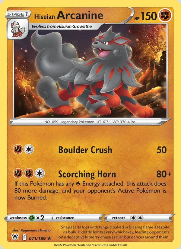 Image of the card Hisuian Arcanine