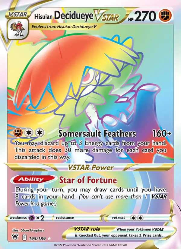 Image of the card Hisuian Decidueye VSTAR