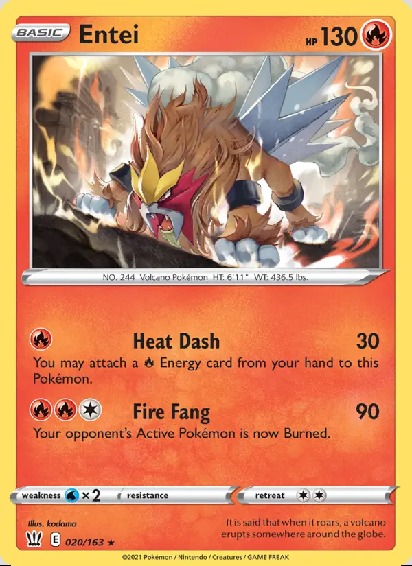 Image of the card Entei