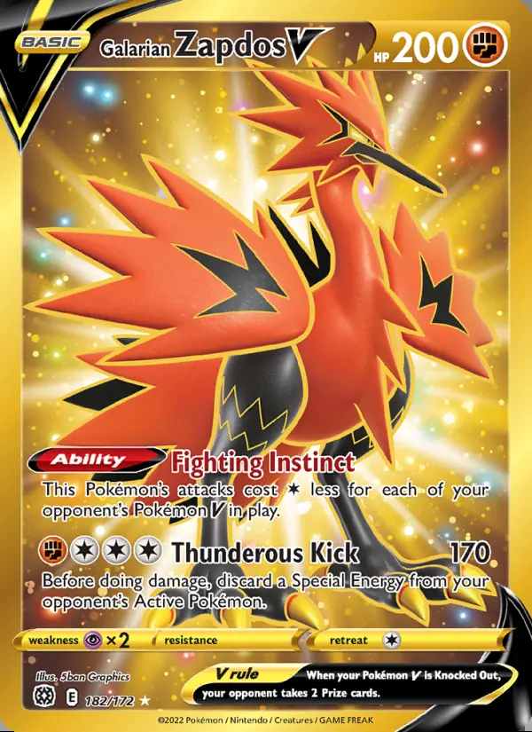 Image of the card Galarian Zapdos V